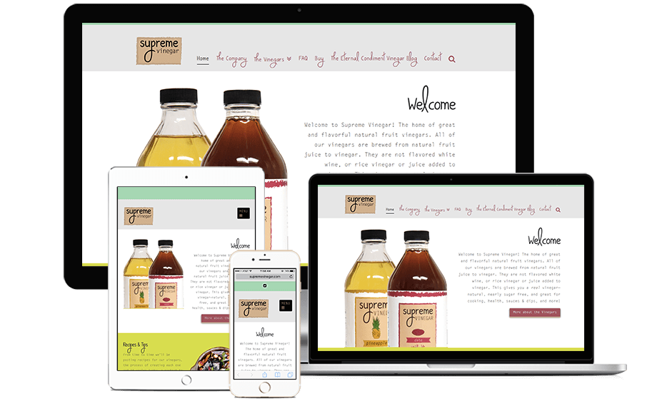 That Creative Guy. Supreme Vinegar Website Design. brand expert. graphic design. web design in mississippi. 